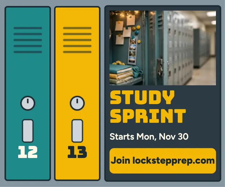 Lockstep finals study sprint ad template