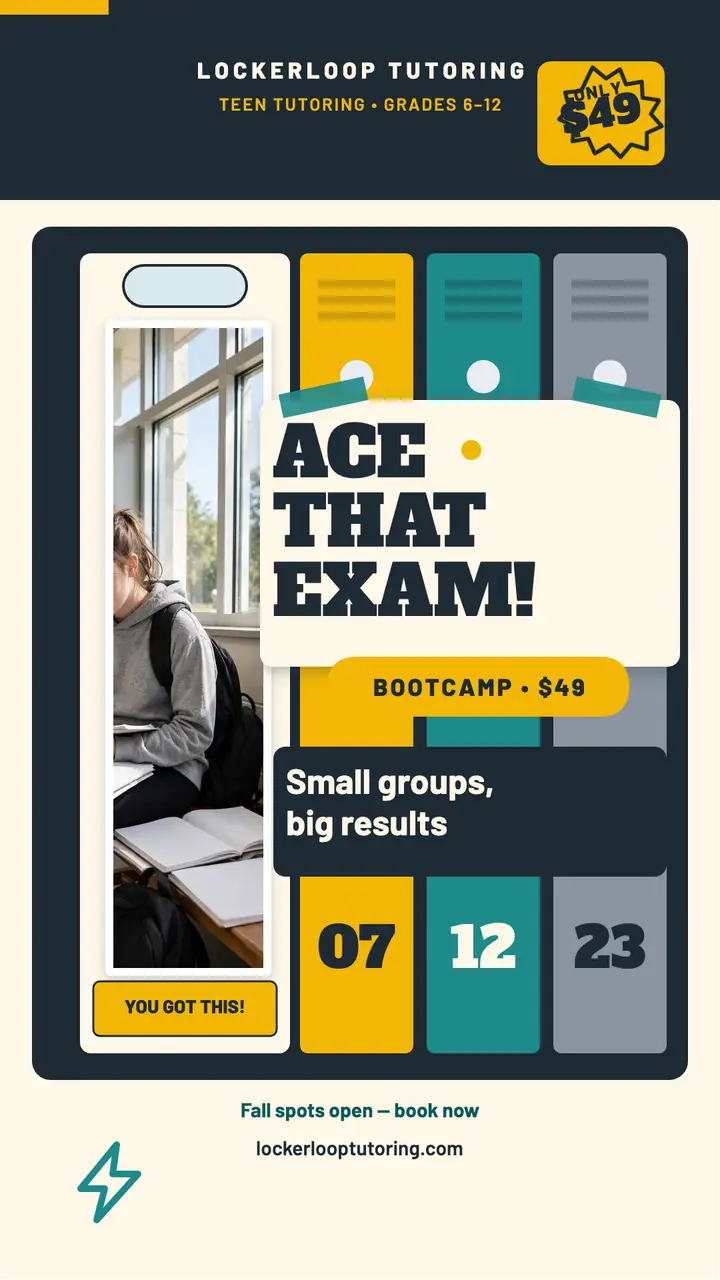 Lockerloop tutoring bootcamp story template