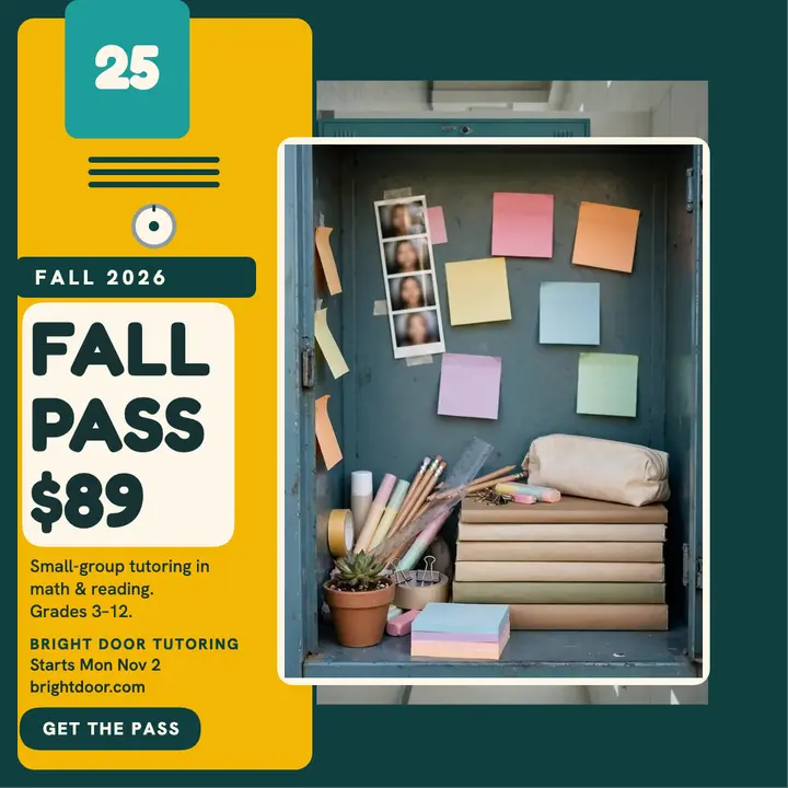 Bright Door fall study pass locker post template