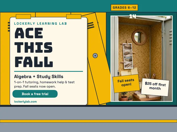 Lockerly tutoring fall locker slide: tutoring flyer template