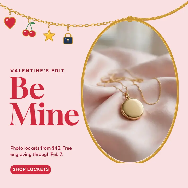 Valentine's photo locket charm post template