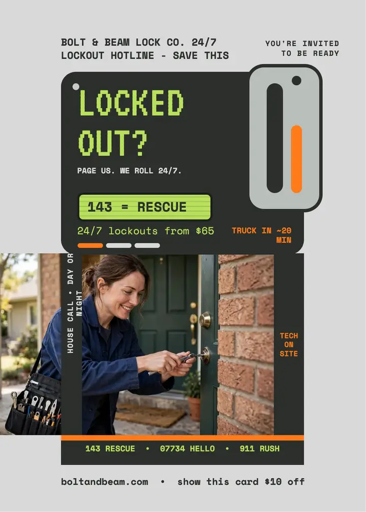 Bolt and Beam pager rescue invite template
