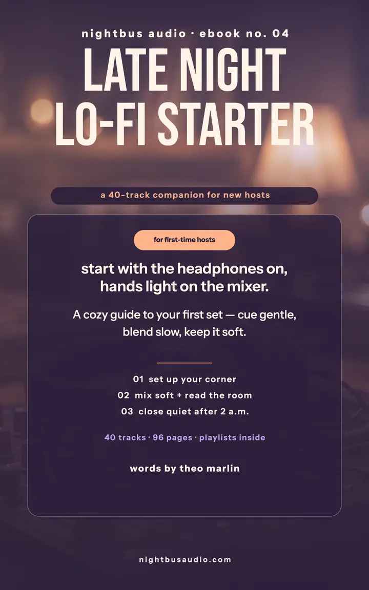 Late night lo-fi DJ starter ebook template