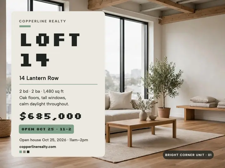 Copperline loft listing slide template