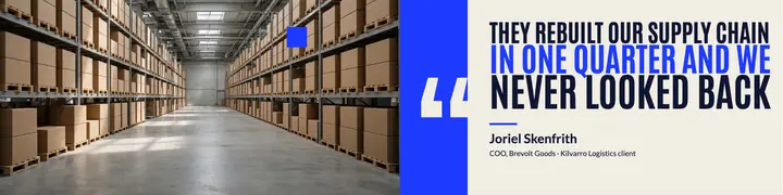 Logistics consultancy client testimonial LinkedIn banner template