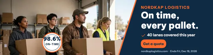 Nordkap Logistics team billboard ad template