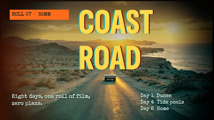 Coast Road roll 07 road trip thumbnail template