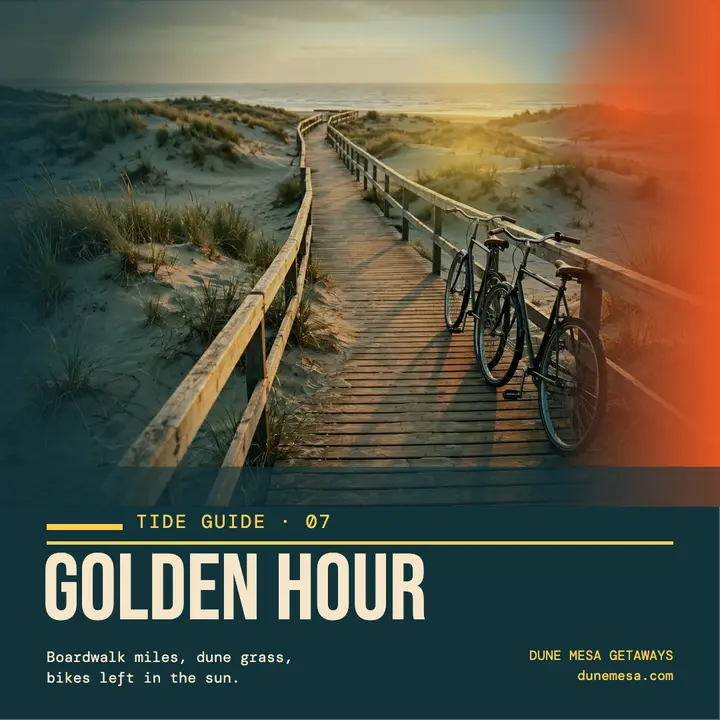 Dune Mesa boardwalk golden hour post template