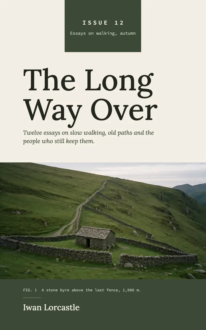 The Long Way Over walking essays ebook cover, explorecore template