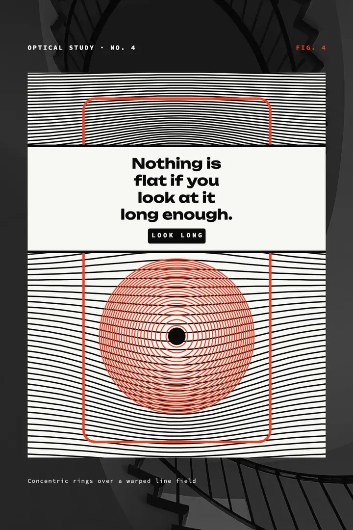 Look long op art quote poster: quote poster template