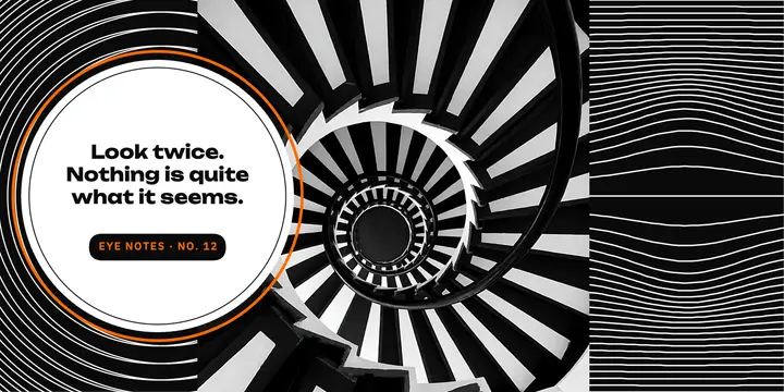 Look twice op art quote post template