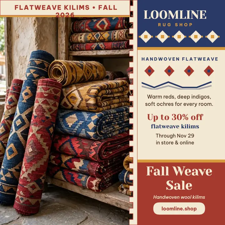 Loomline fall weave kilim sale post template