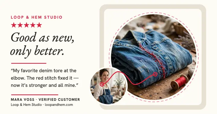 Loop and Hem mending review post template
