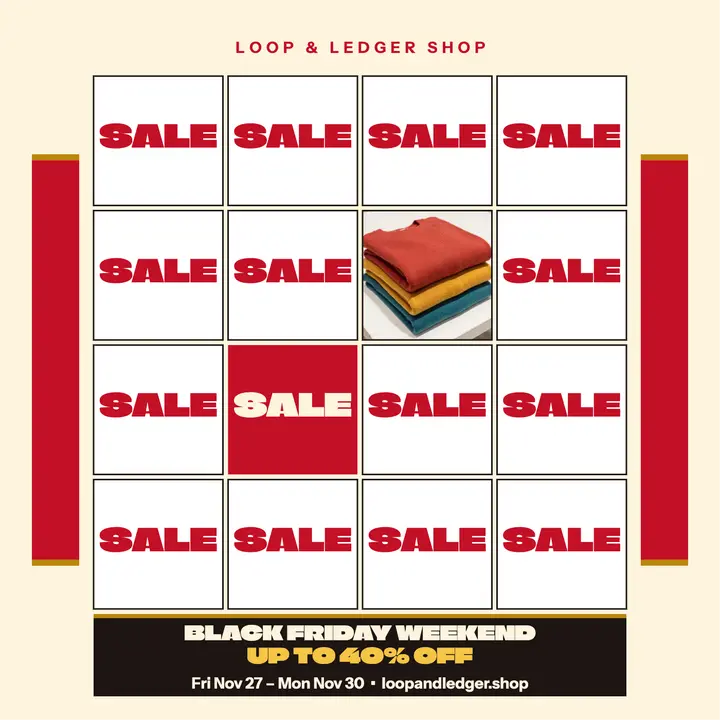 Loop and Ledger Black Friday sale grid template