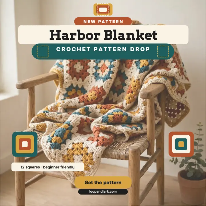 LoopandLark Harbor Blanket pattern post template