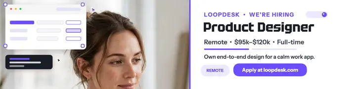 Loopdesk remote designer hiring banner: hiring banner template