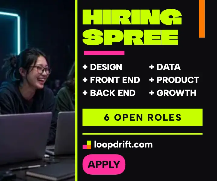 Loopdrift hiring spree fluoro ad template