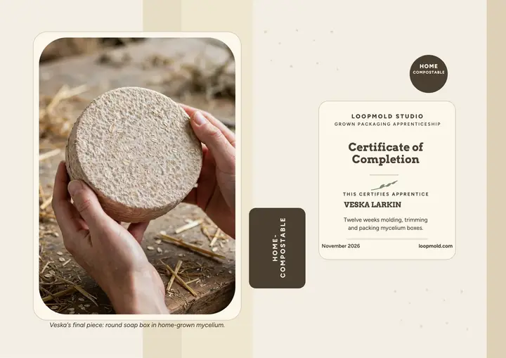 Loopmold apprentice certificate: apprentice certificate template