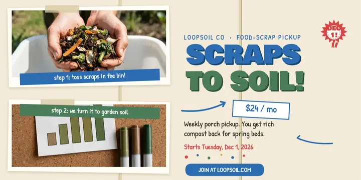 Loopsoil compost tri-fold explainer template