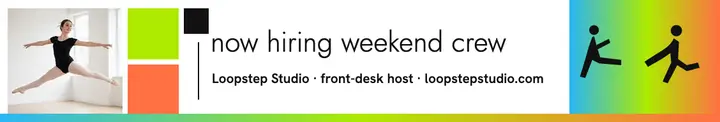 Loopstep Studio weekend crew hiring cover: dance studio hiring cover template
