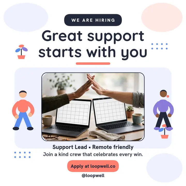 Loopwell support lead hiring post template