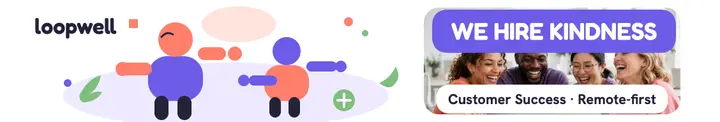 Loopwell hiring LinkedIn cover, friendly team template