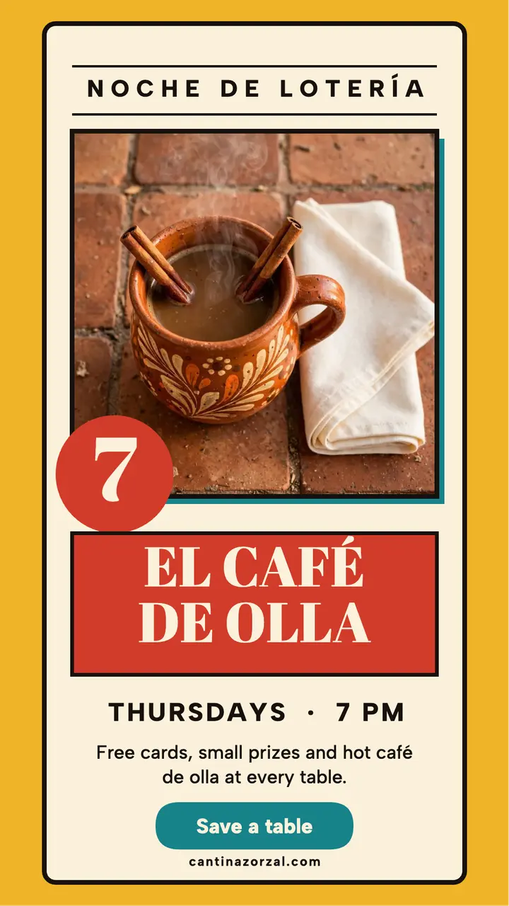 Cantina Zorzal Lotería night story template