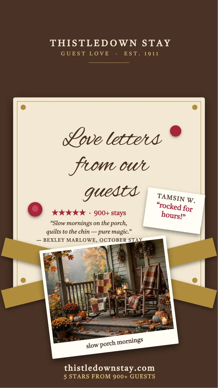 Thistledown Stay love letters rack story template