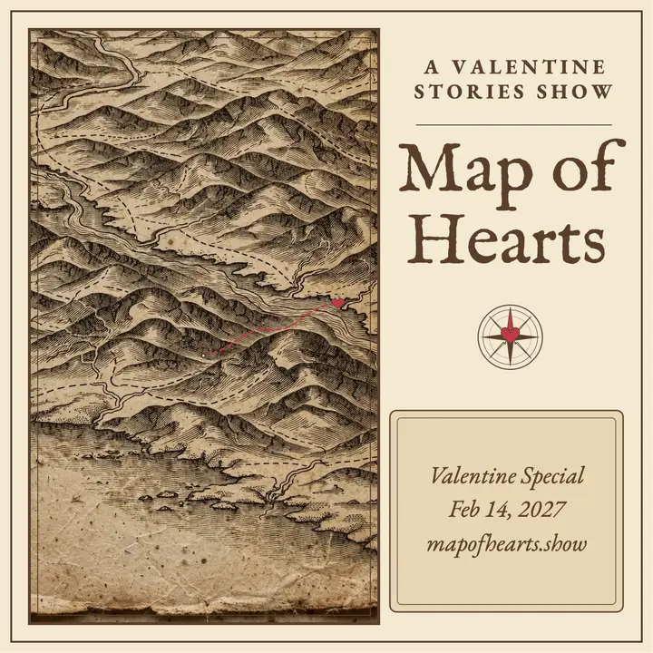 Map of Hearts Valentine stories cover template