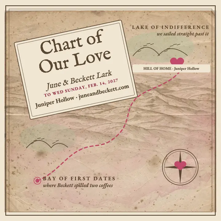 June and Beckett love map wedding post: love map wedding post template