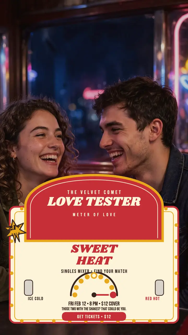 Sweet Heat Social love-tester story template