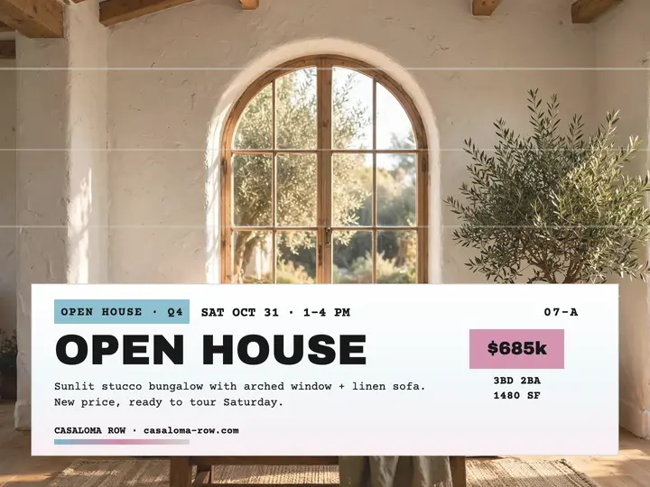 Casaloma Row open house update slide template