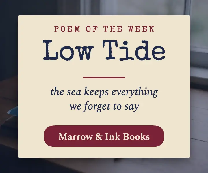 Low Tide poem of the week ad, poetcore template