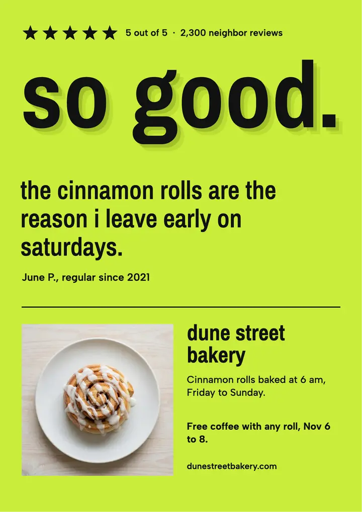 Acid lime so good review flyer template