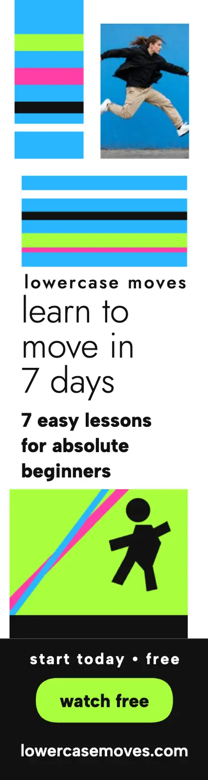 Lowercase Moves dance tutorials skyscraper template