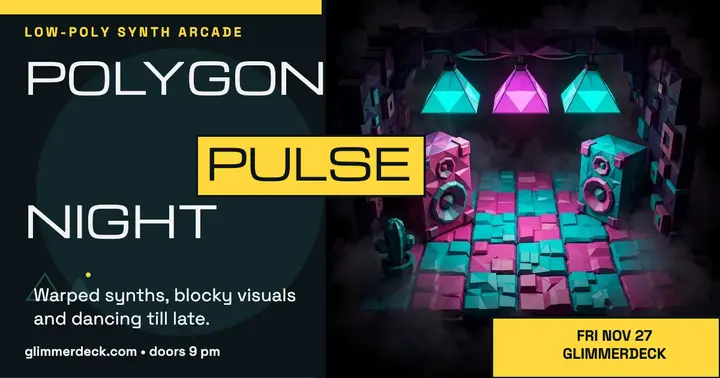 Polygon Pulse synth night, Glimmerdeck template