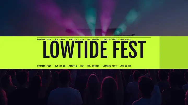 Lowtide Fest wristband YouTube banner template
