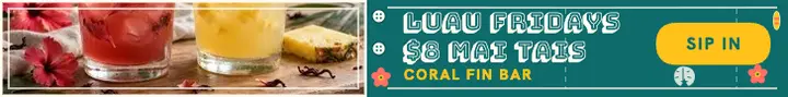 Coral Fin luau night leaderboard template