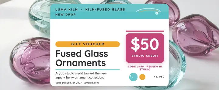 Luma Kiln fused glass voucher template