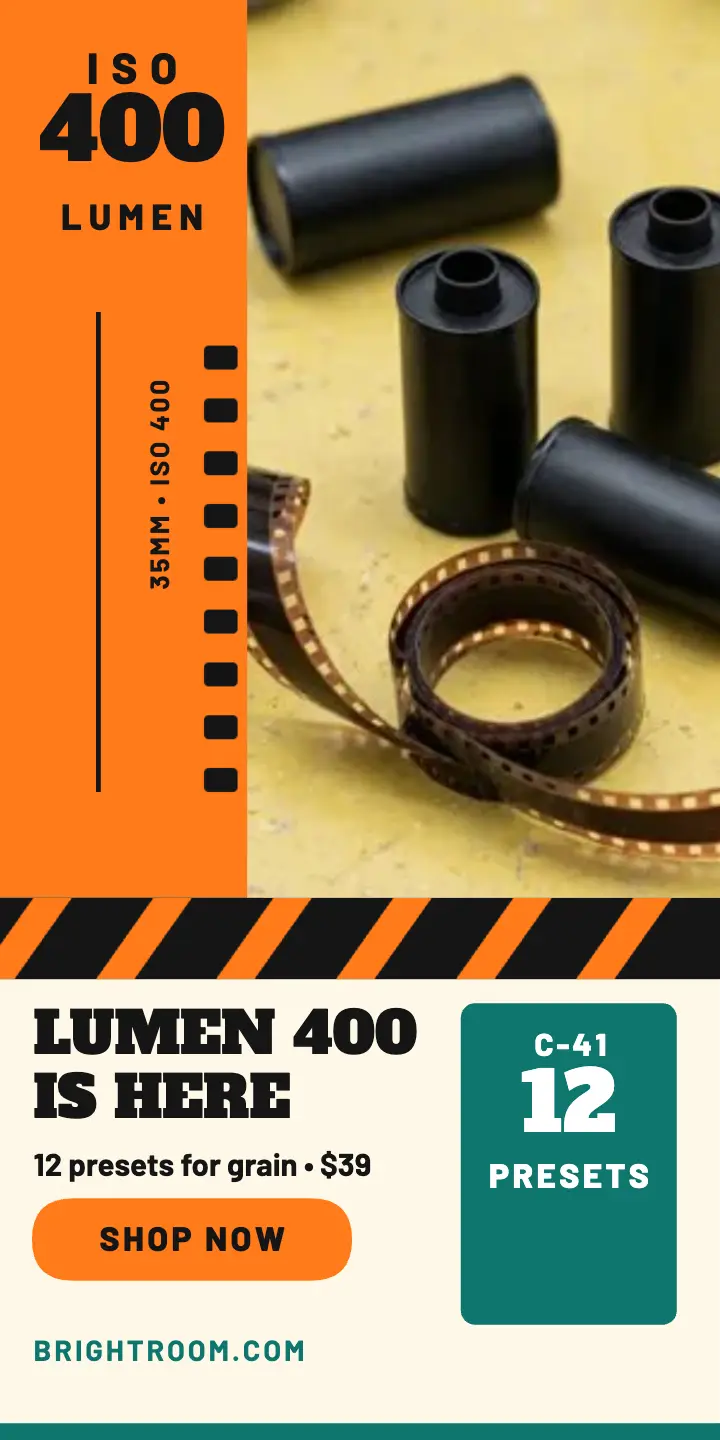 Lumen 400 preset pack half-page ad template