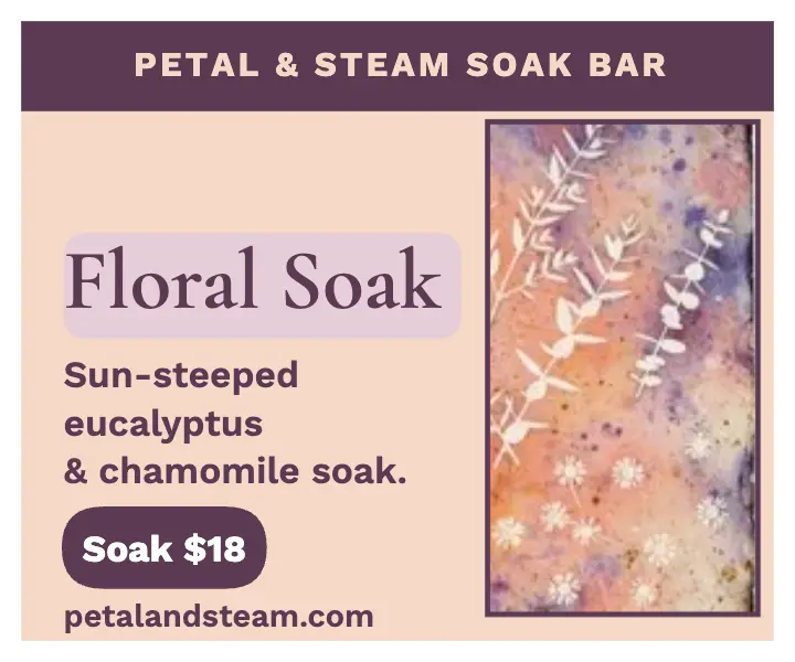 Petal and Steam floral soak wellness ad template