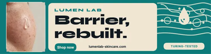 Lumen Lab barrier serum billboard: skincare billboard ad template
