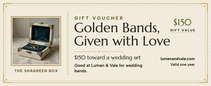 Lumen and Vale deco wedding gift voucher template