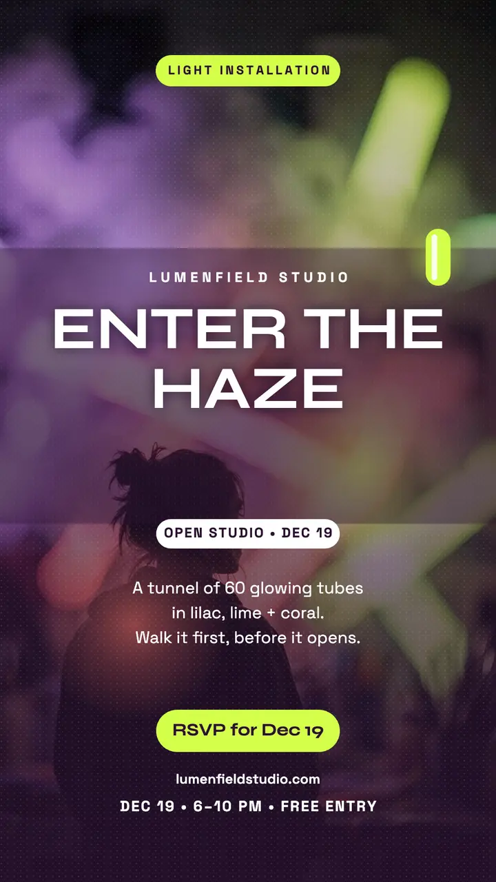 Lumenfield Studio haze open call story template
