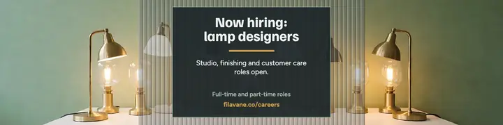 Filavane lamp designers hiring LinkedIn banner template