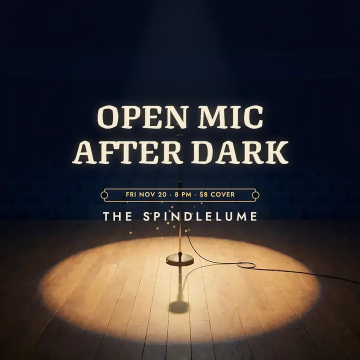 Spindlelume open mic night spotlight post: open mic night post template