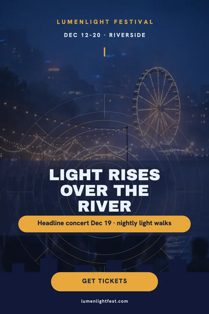 Lumenlight Festival winter poster template