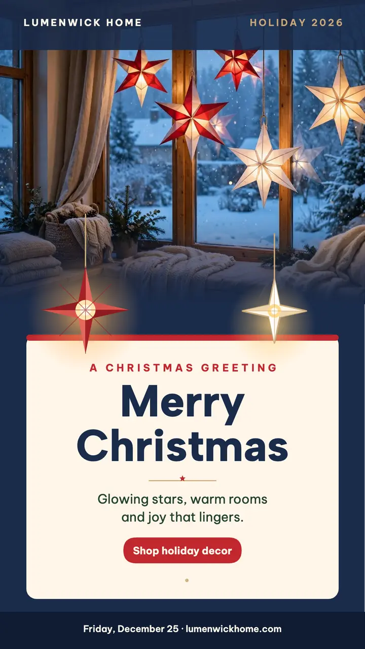 Lumenwick Home star lantern holiday story template