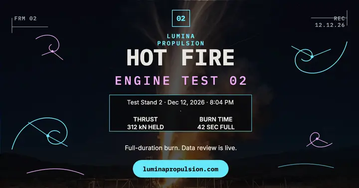 Lumina engine test launch post template