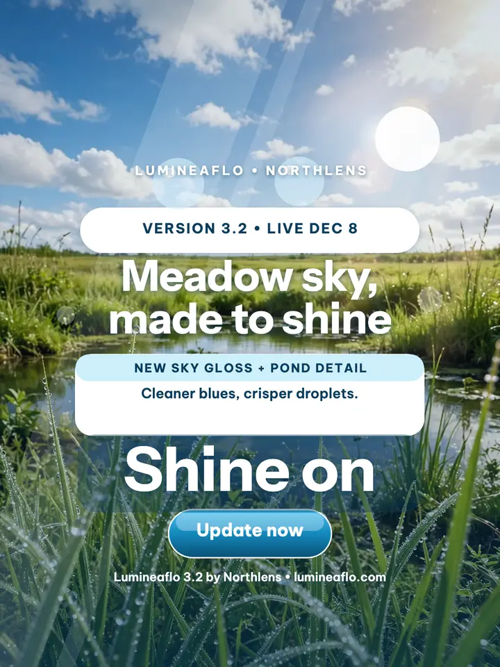 Lumineaflo sky gloss app update portrait template